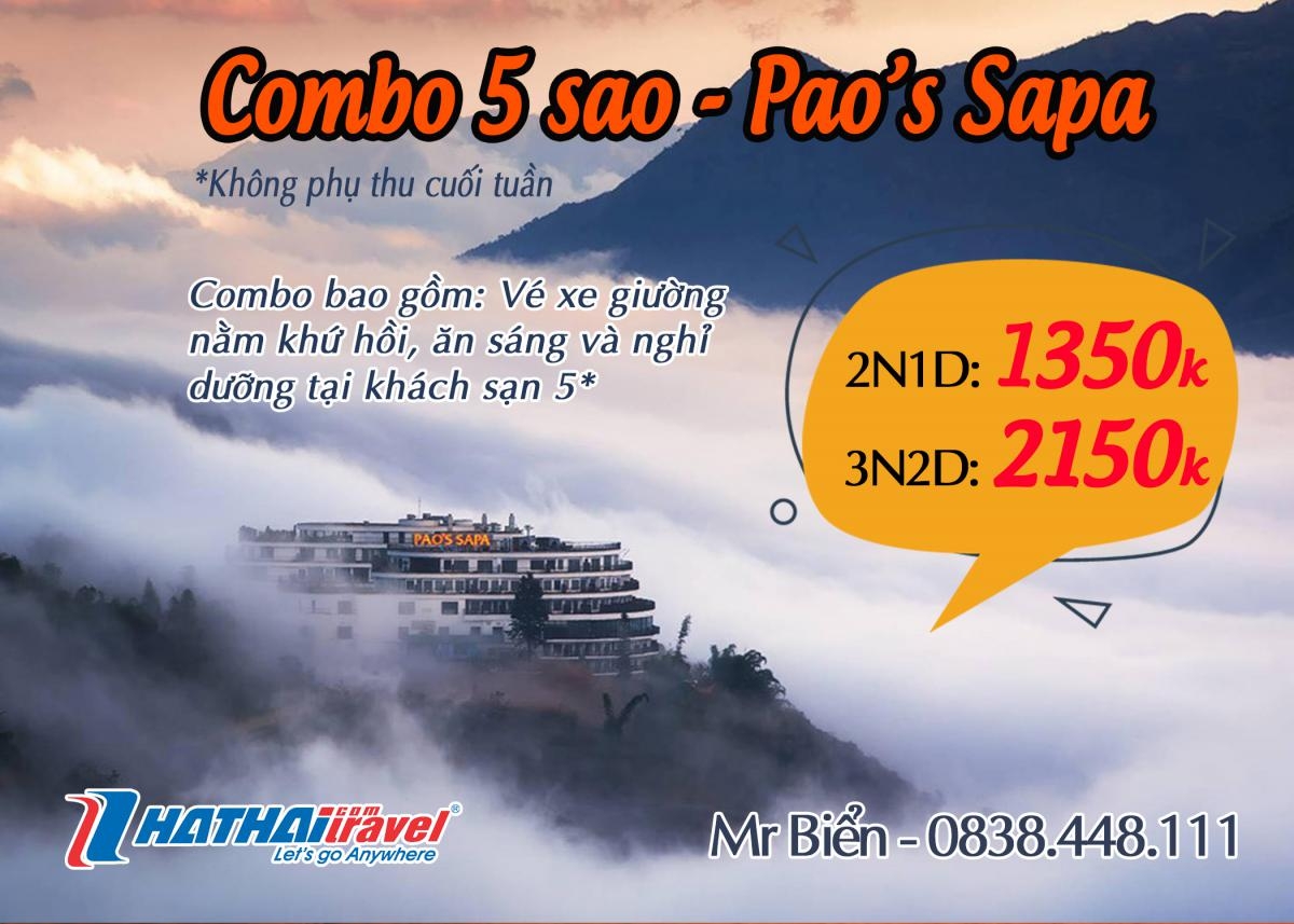 Nghỉ dưỡng khách sạn 5*: Pao’s Sapa Leisure